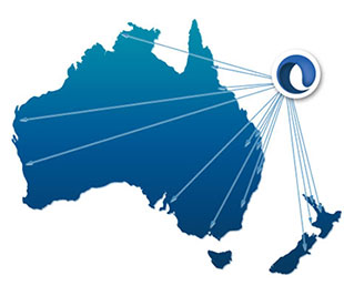 Content - Australia map with Credit One branches